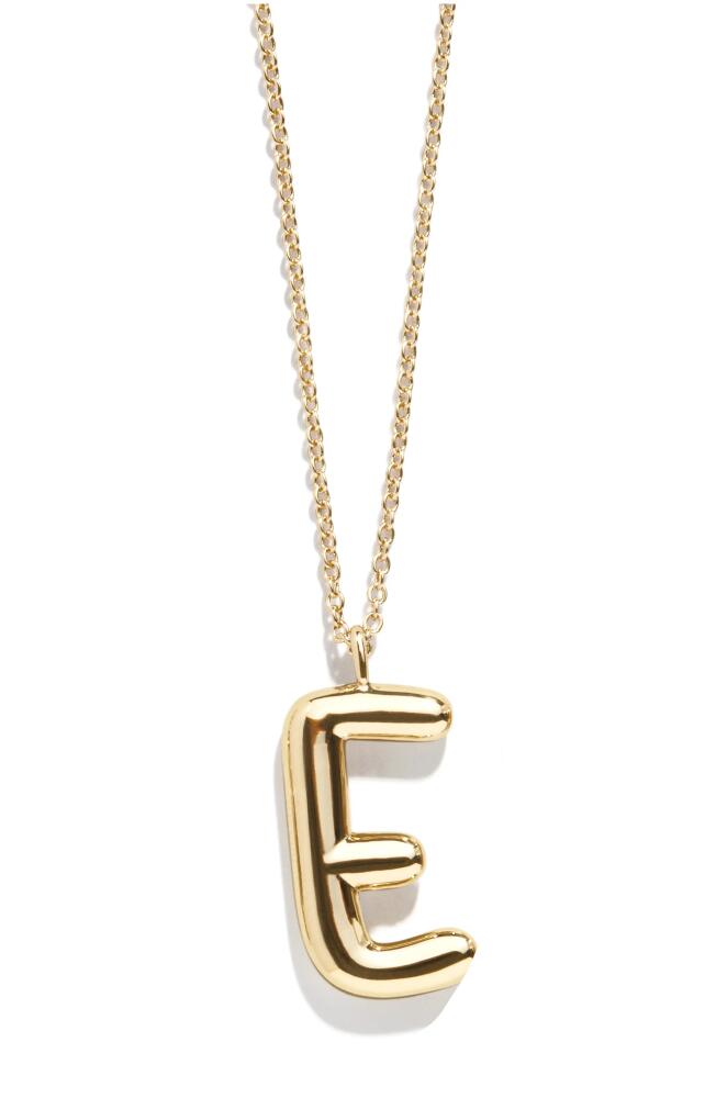 BaubleBar Bubble Initial Necklace in Gold E Cover