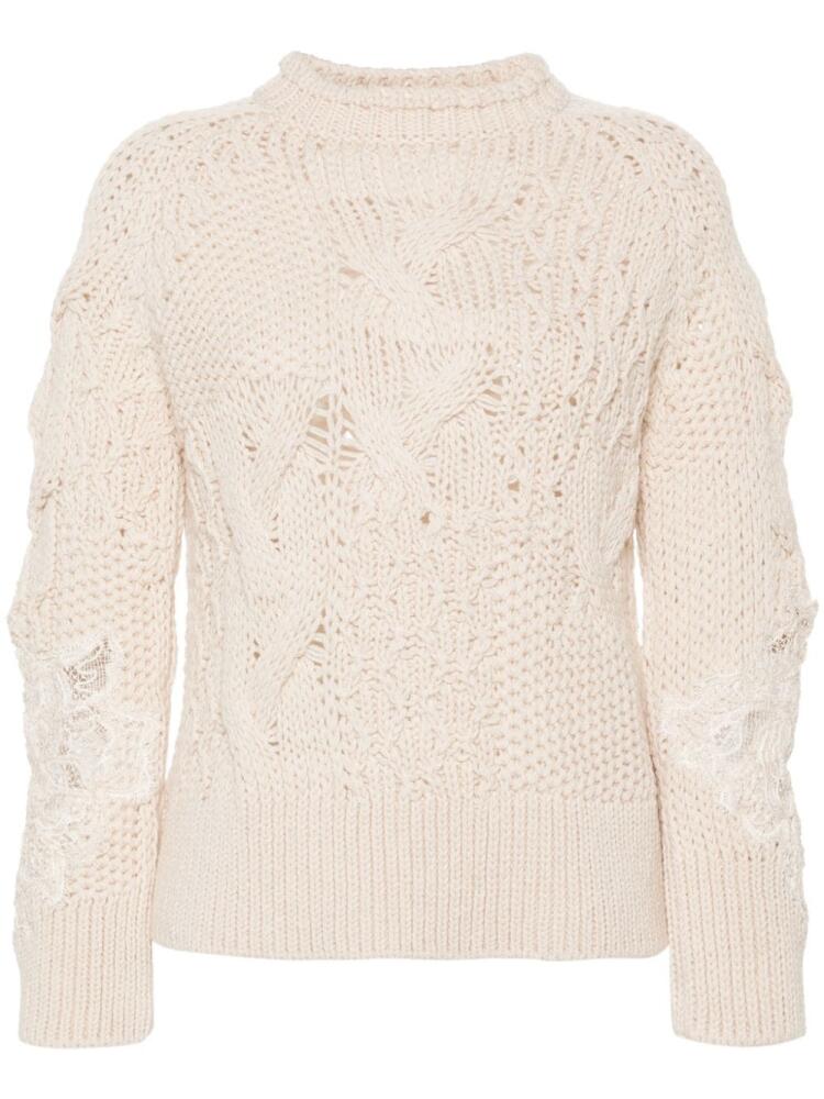 Ermanno Scervino cable-knit sweater - Neutrals Cover