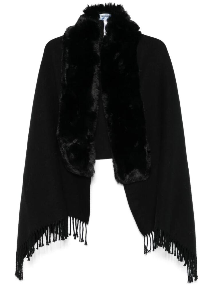 Blugirl faux-fur-trim scarf - Black Cover