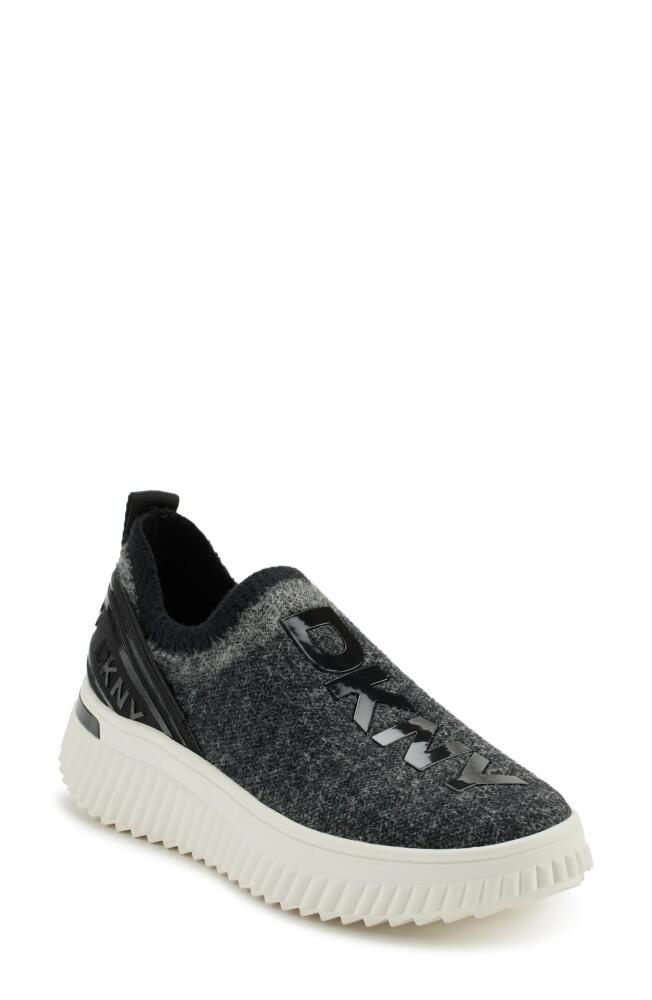 DKNY Leighton Platform Sneaker in Black/Light Grey Cover