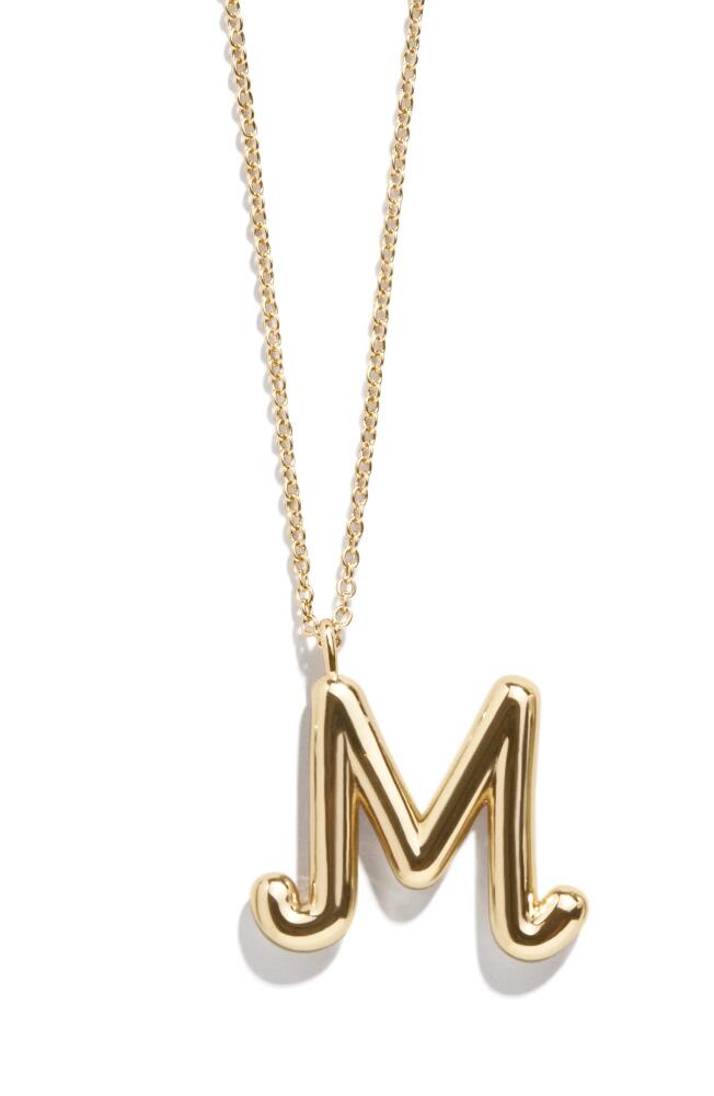 BaubleBar Bubble Initial Necklace in Gold M Cover