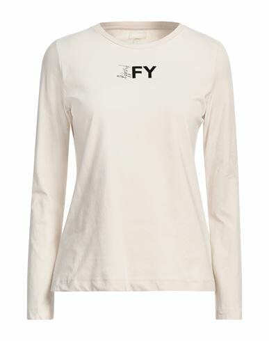 Freddy Woman T-shirt Cream Cotton, Elastane Cover