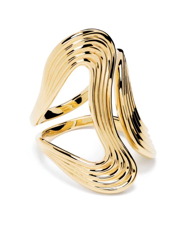 Fernando Jorge 18k yellow gold Stream Line open ring Cover