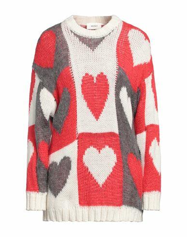 Vicolo Woman Sweater Red Acrylic, Mohair wool, Polyamide Cover