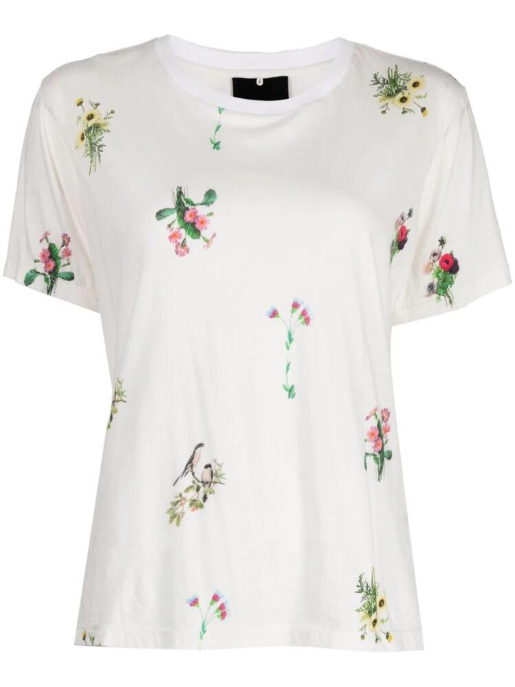 Cynthia Rowley floral-print cotton T-shirt - White Cover