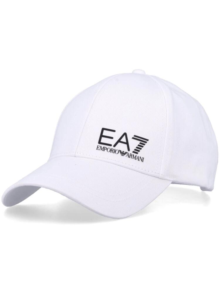 Ea7 Emporio Armani logo-print baseball cap - White Cover