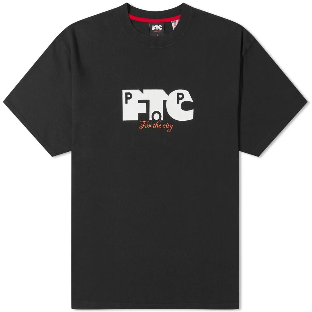 Pop Trading Company Men's x FTC Logo T-Shirt in Black Cover