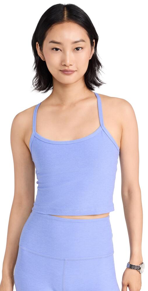 Beyond Yoga Spacedye Slim Racerback Cropped Tank Periwinkle Cloud Heather Cover