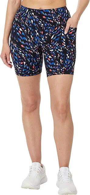 Sweaty Betty Power 6 Biker Shorts (Black Coral Texture Print) Women's Shorts Cover