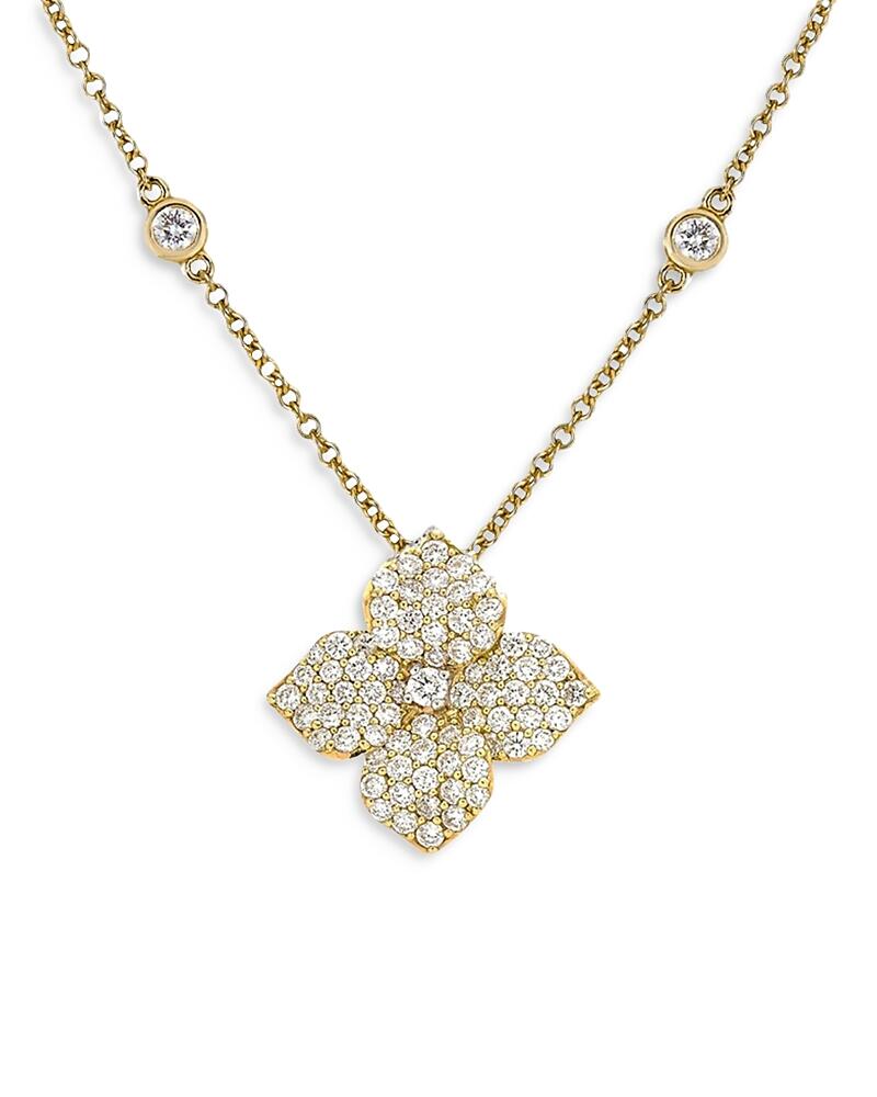 Piranesi 18K Yellow Gold Fiore Diamond Small Flower Pendant Necklace, 16-18 Cover