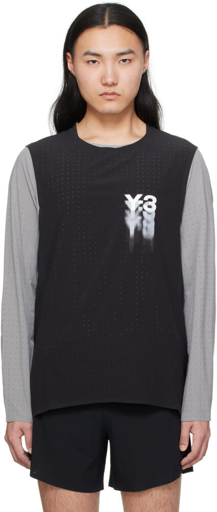 Y-3 Black Printed Tank Top Cover