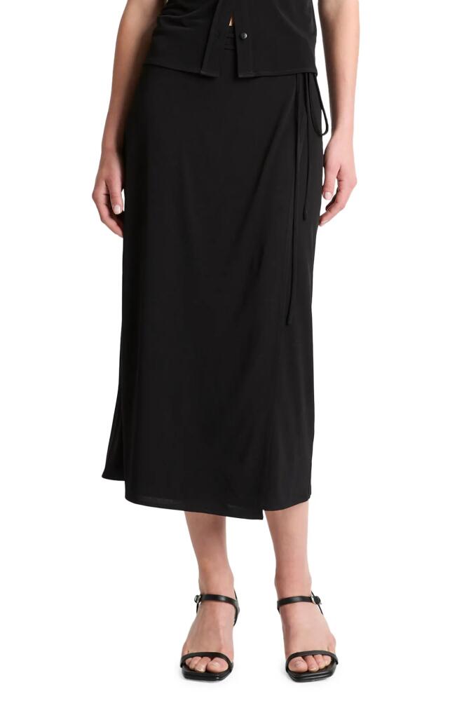 Vince Wrap Midi Skirt in Black Cover