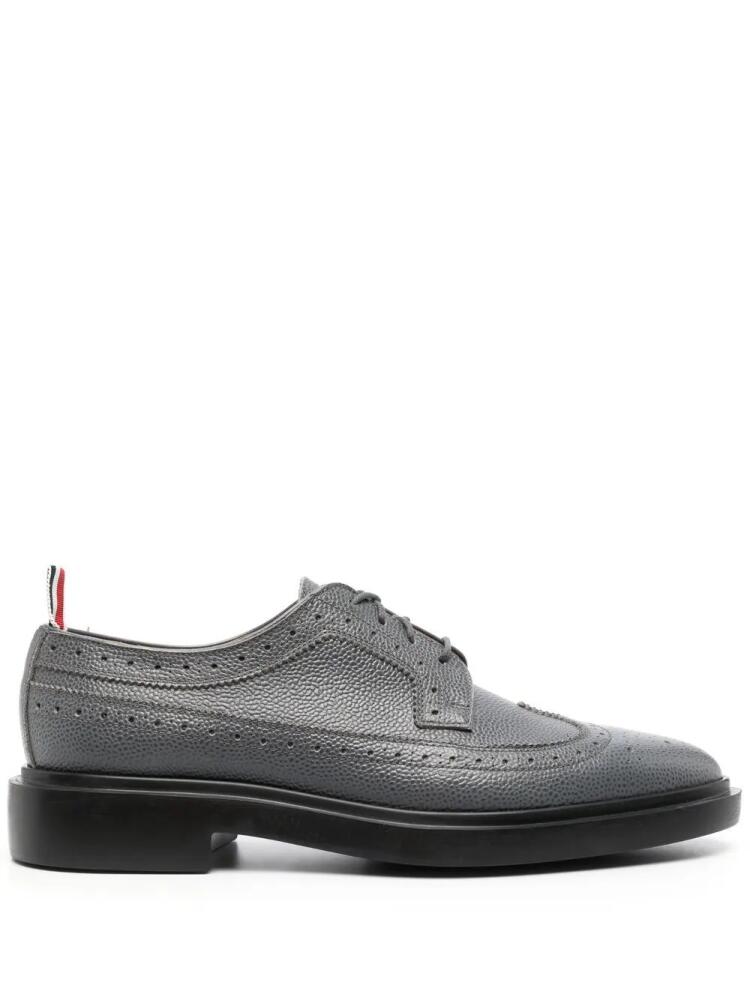 Thom Browne almond-toe leather brogues - Grey Cover