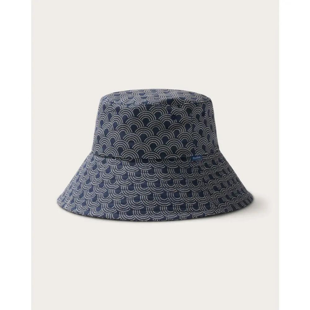 Hemlock Bali Wide Brim Bucket Hat in Indigo Waves Cover