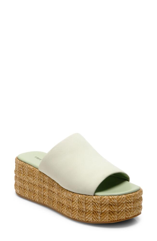 Free People Harbor Platform Sandal in Light Sage Cover