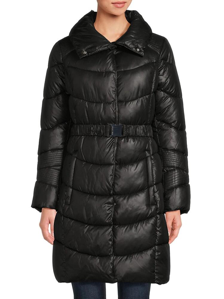 Kenneth Cole Women's Longline Puffer Jacket - Black Cover