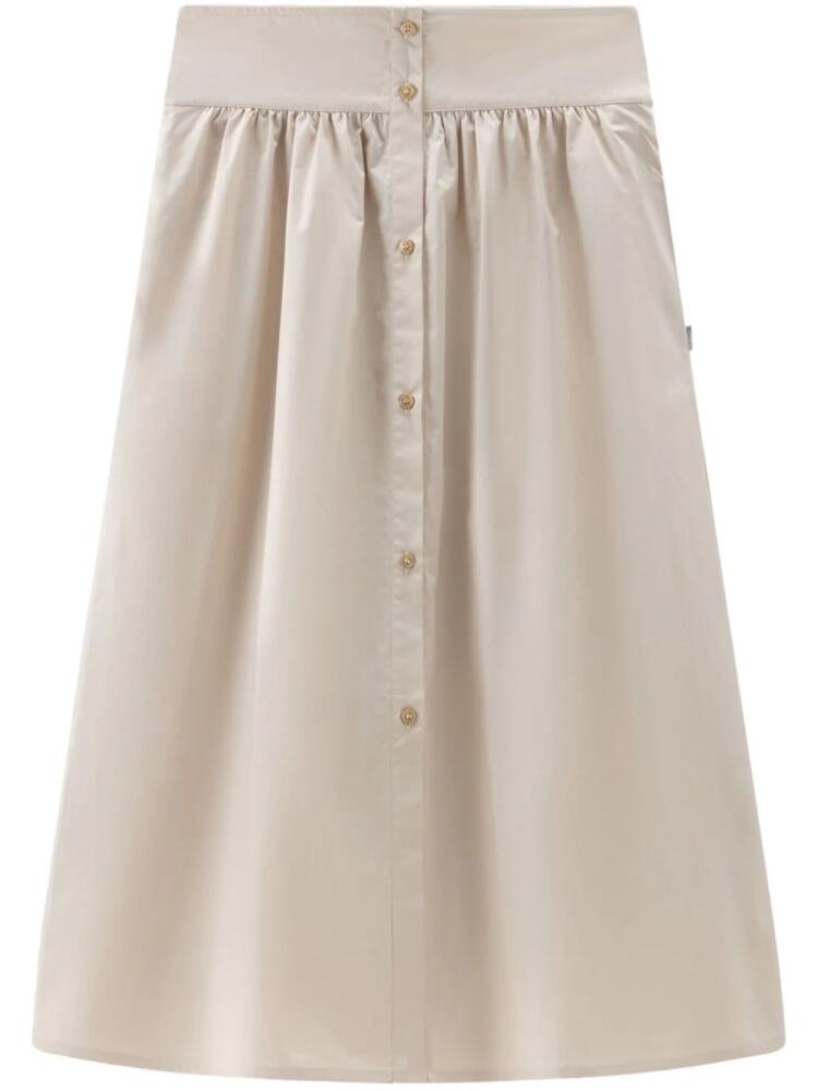 Woolrich A-line cotton skirt - Neutrals Cover