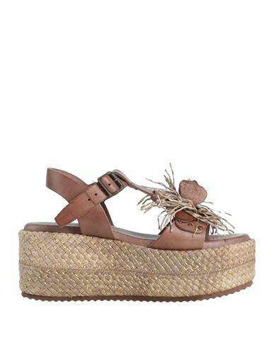 Cafènoir Woman Espadrilles Khaki Soft Leather Cover