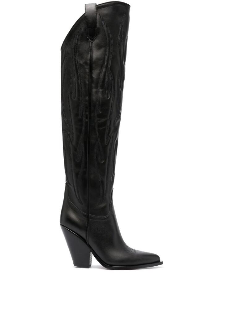 Sonora Western-detail knee-length boots - Black Cover