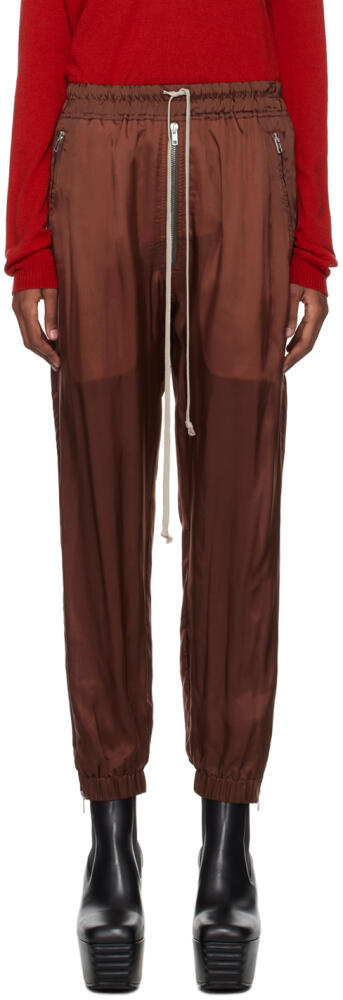 Rick Owens Burgundy Track Lounge Pants Cover