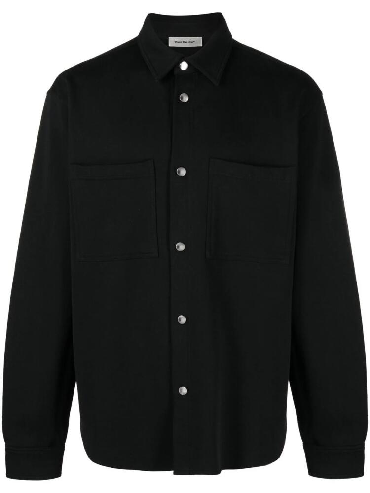 There Was One cotton jersey overshirt - Black Cover