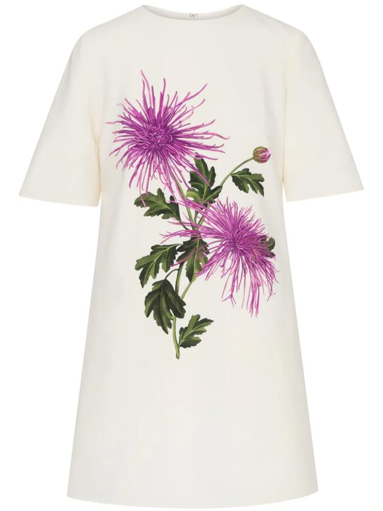 Oscar de la Renta Chrysanthemum mini shift dress - White Cover