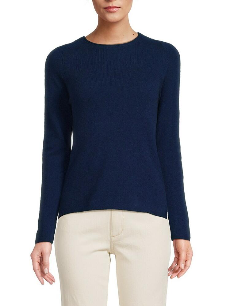 Sofia Cashmere Women's Solid Cashmere Sweater - Navy Cover