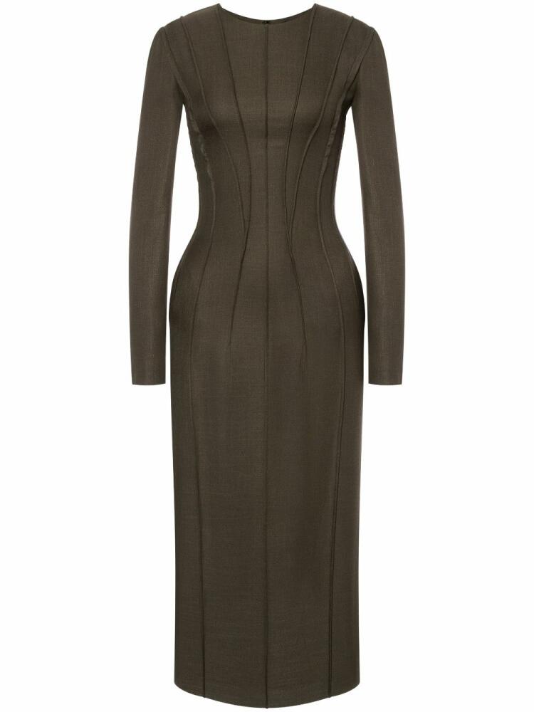 Alberta Ferretti seam-detailed pencil dress - Green Cover