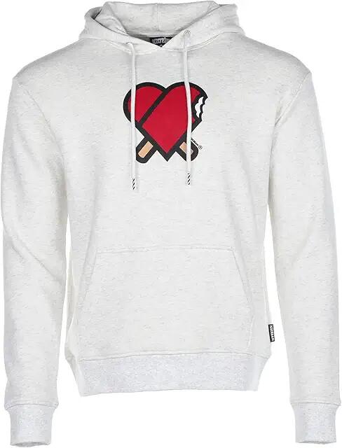 Ice Cream Heart Hoodie (Light Heather Grey) Men's Clothing Cover