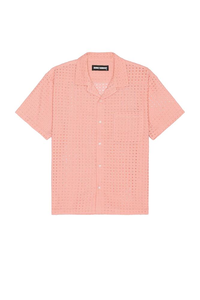 DOUBLE RAINBOUU Short Sleeve Hawaiian Shirt in Pink Cover