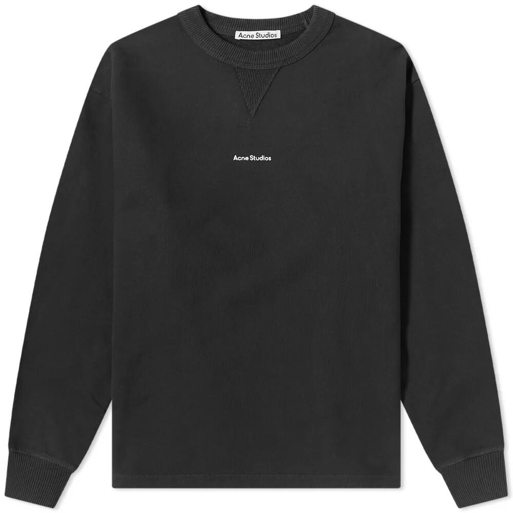 Acne Studios Men's Fin Stamp Crew Sweat in Black Cover