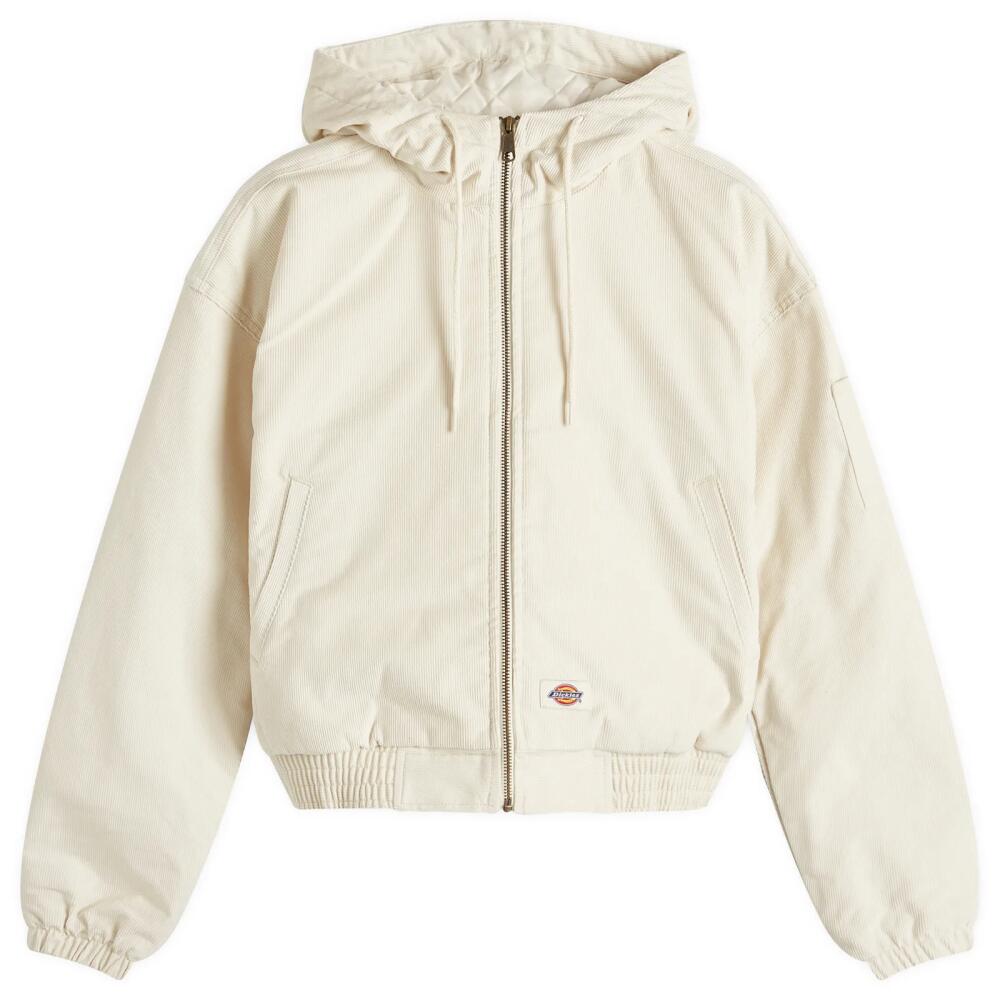 Dickies Women's Corduroy Hooded Jacket in Whitecap Gray Cover