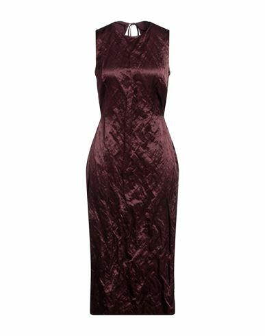 Del Core Woman Midi dress Deep purple Viscose, Cotton, Metallic fiber, Acetate, Silk Cover