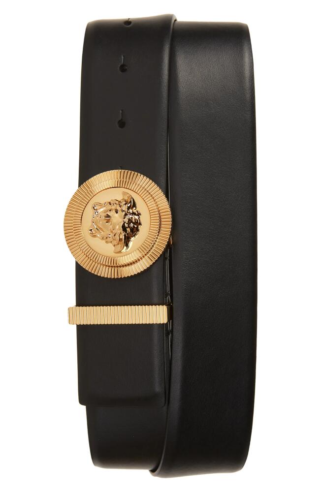 Versace Biggie Medusa Belt in Black/Gold Cover