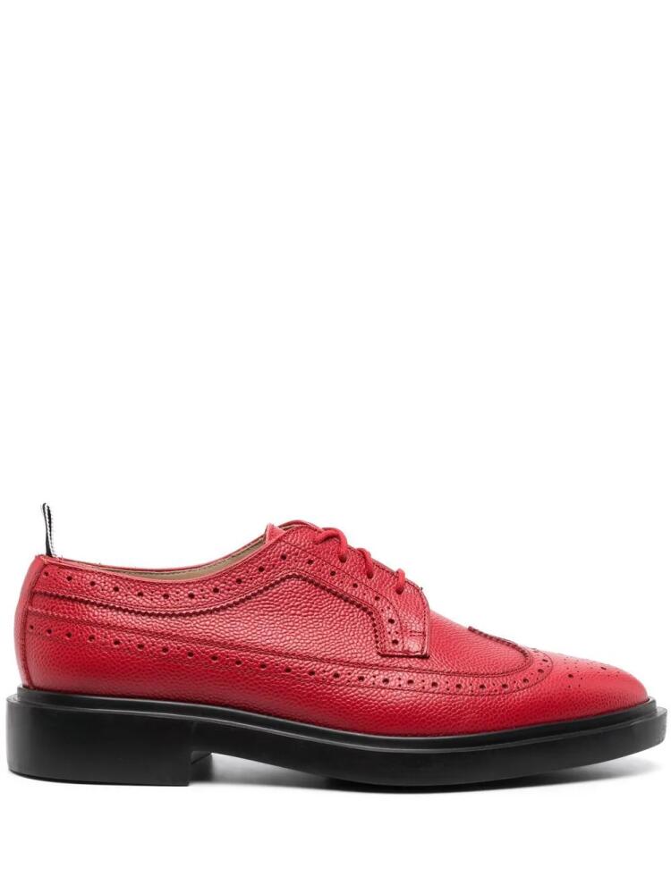 Thom Browne almond-toe leather brogues - Red Cover