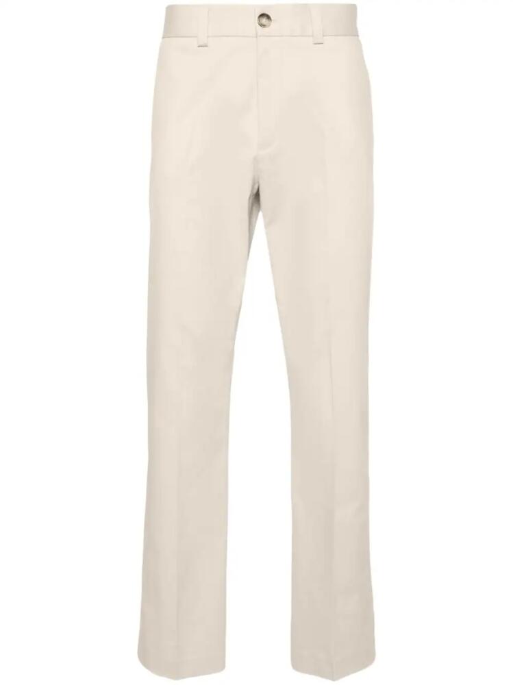 SANDRO mid-rise straight-leg chinos - Neutrals Cover