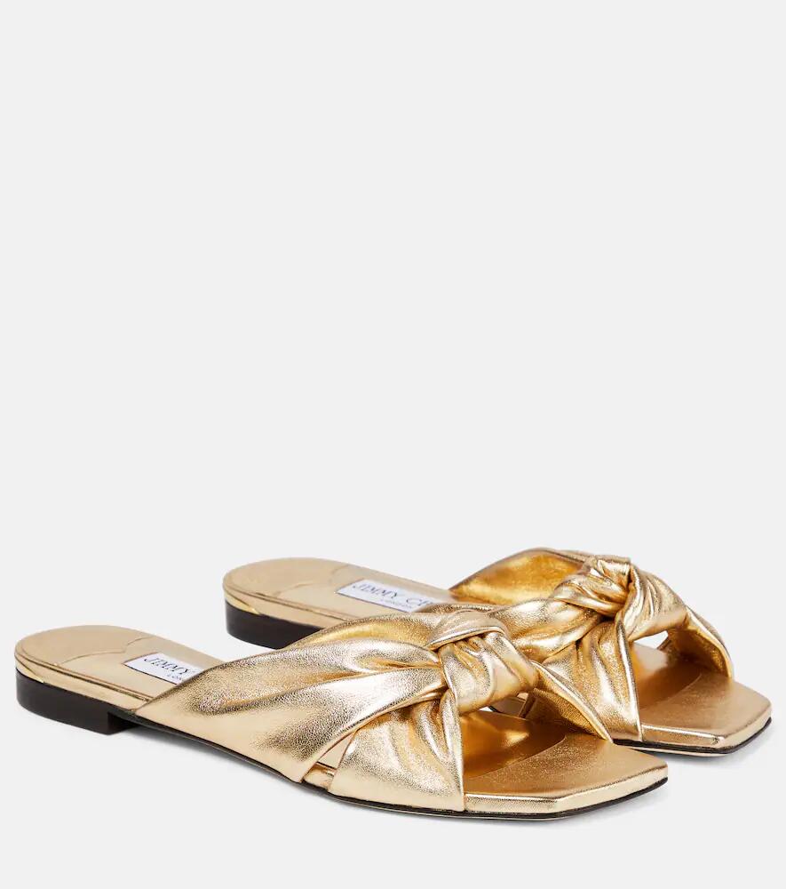 Jimmy Choo Avenue metallic leather slides Cover