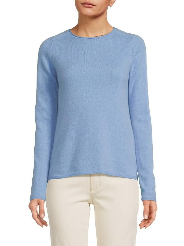 Sofia Cashmere Women's Solid Cashmere Sweater - Mid Blue Cover