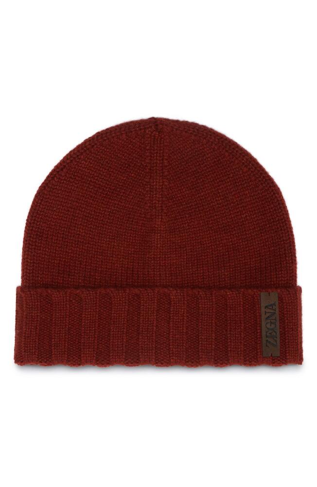 ZEGNA Oasi Cashmere Beanie in Red Cover