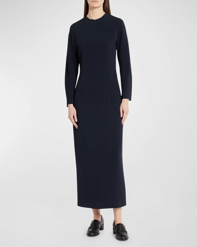 THE ROW Elia Long-Sleeve Viscose Dress Cover