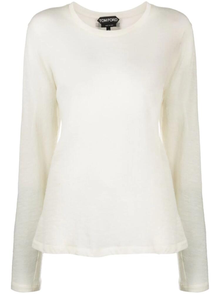 TOM FORD semi-sheer cashmere jumper - Neutrals Cover