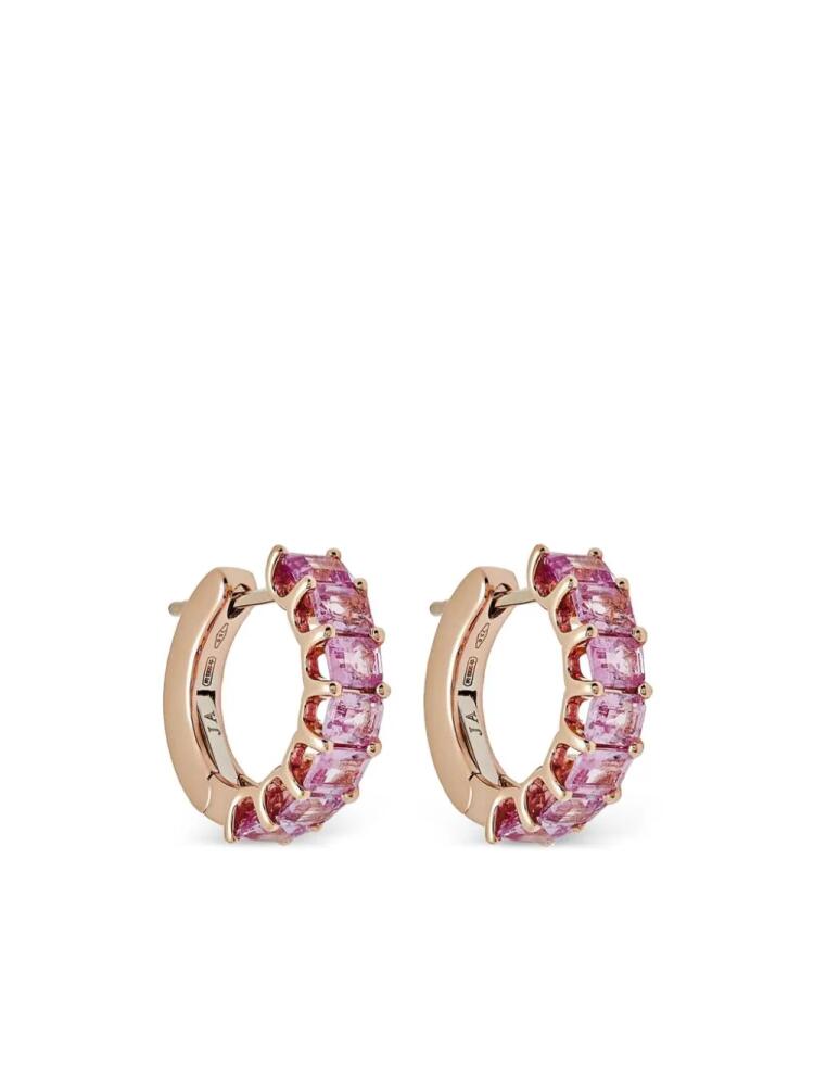 Jewels Aficionado 18kt rose gold pink sapphire earrings Cover