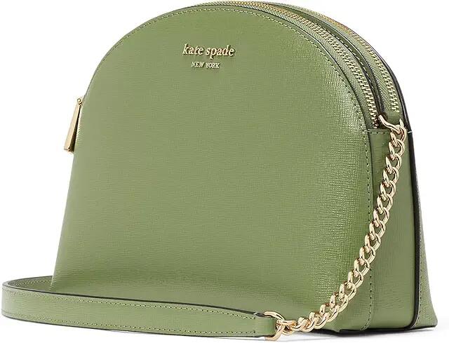 Kate Spade New York Morgan Saffiano Leather Double Zip Dome Crossbody (Cedar Stand) Wallet Handbags Cover