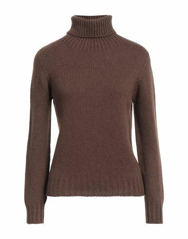 Aragona Woman Turtleneck Brown Cashmere Cover