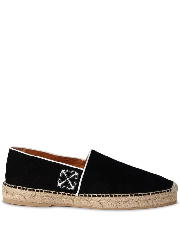 Off-White Anglette Arrow-embroidered espadrilles - Black Cover