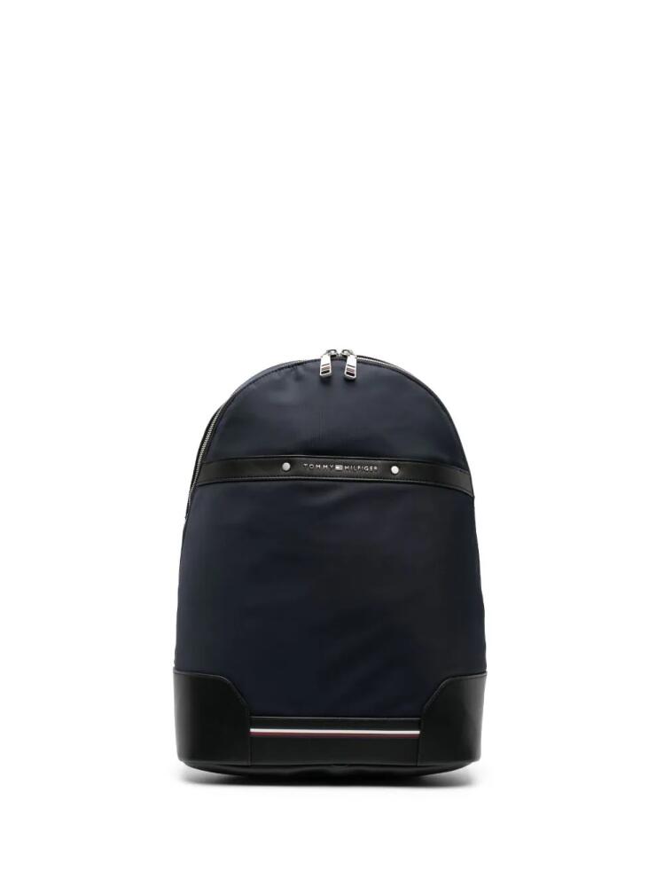 Tommy Hilfiger Central Repreve logo-lettering backpack - Blue Cover