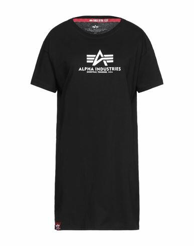 Alpha Industries Woman T-shirt Black Cotton Cover