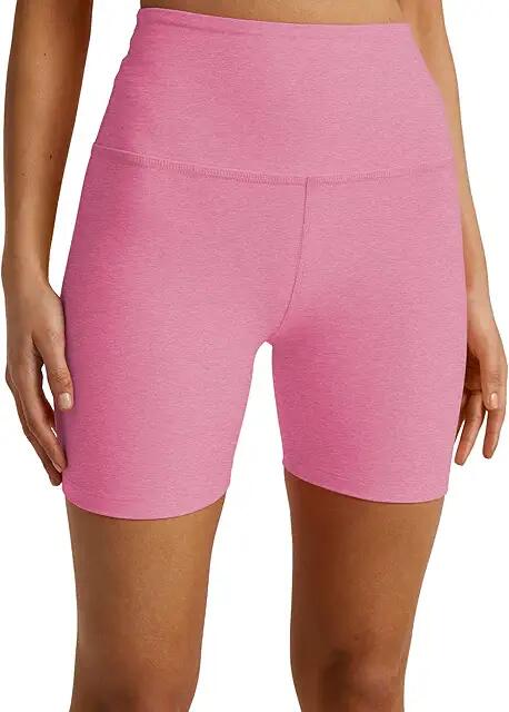 Beyond Yoga Spacedye Keep Pace Biker Shorts (Pink Bloom Heather) Women's Clothing Cover