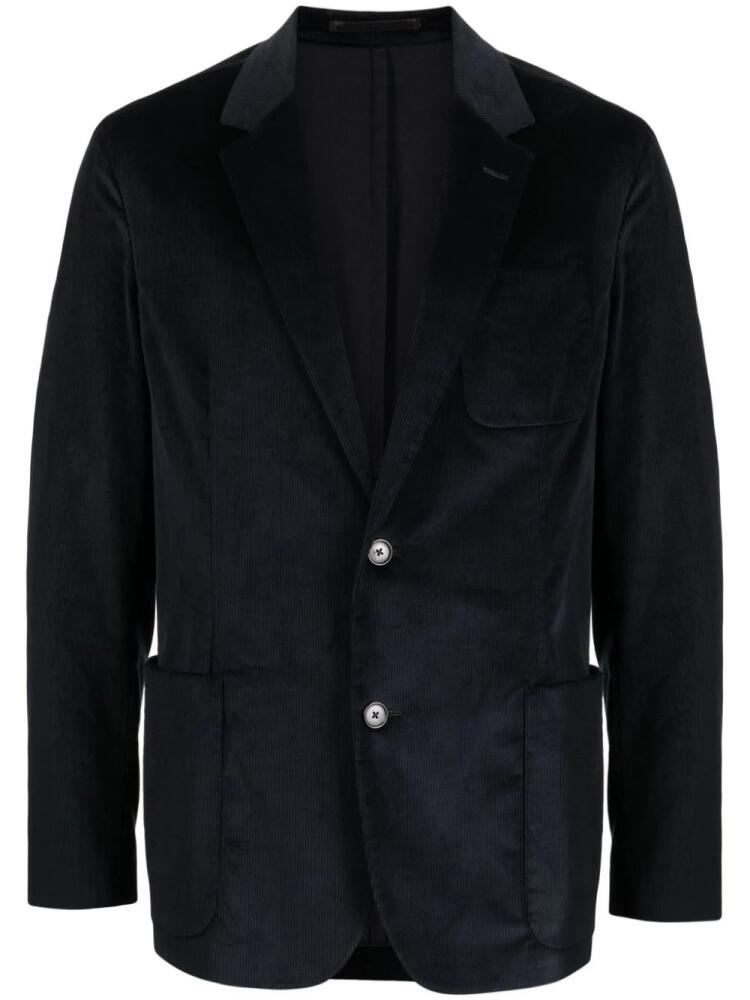 Paul Smith single-breasted corduroy blazer - Blue Cover