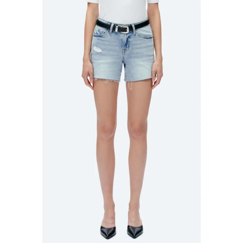 Bayeas Ava Cufoff Denim Shorts in Wave Cover